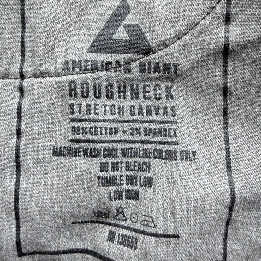 NWOT American Giant Men's Roughneck Pant Straight Canvas Pants 32x30 Brown